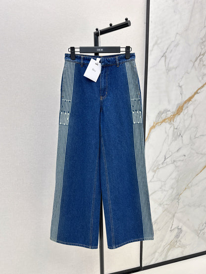 D*r 25ss jacquard side flared jeans