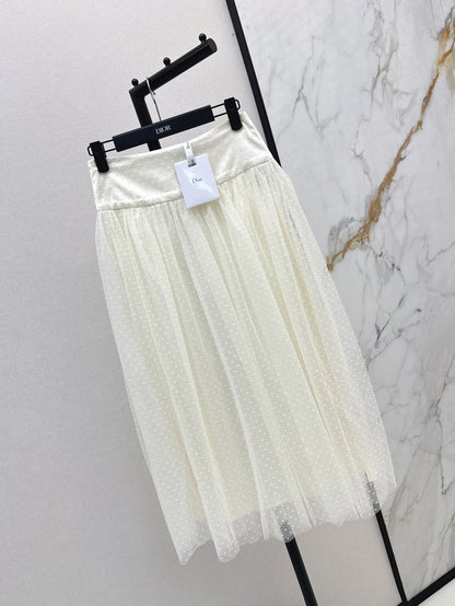 D*r 25ss pleated mesh skirt