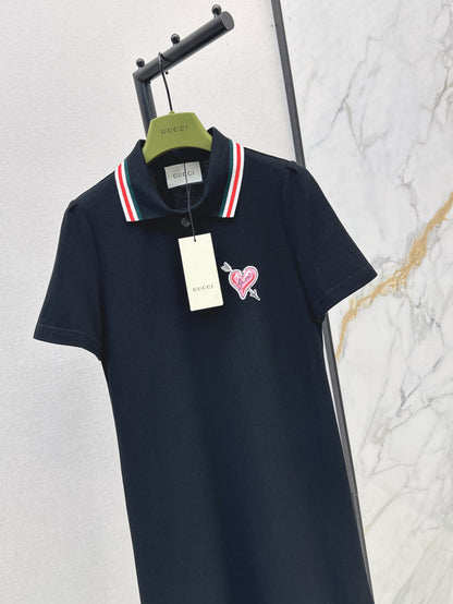 Gu* 25ss cotton poplin polo dress