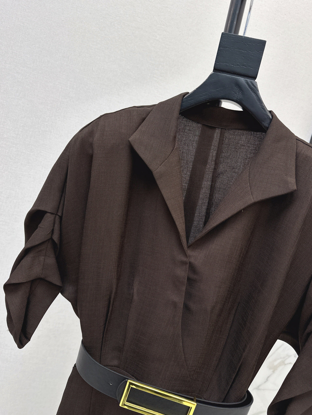 Lor*P 25ss linen-blend belted long dress