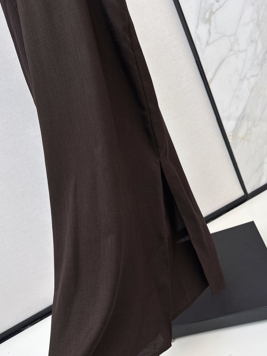 Lor*P 25ss linen-blend belted long dress