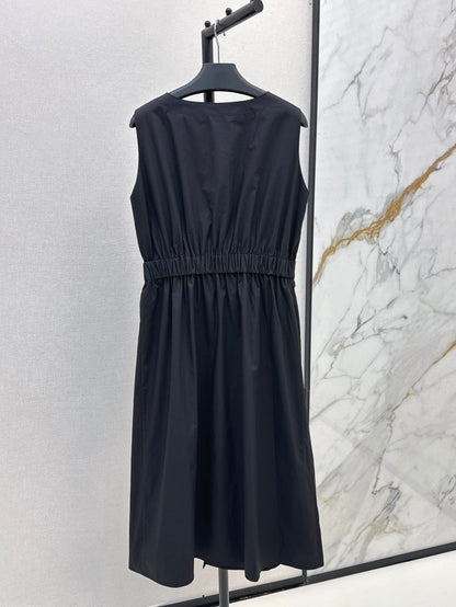 Pra* 25ss belted cotton sleeveless dress