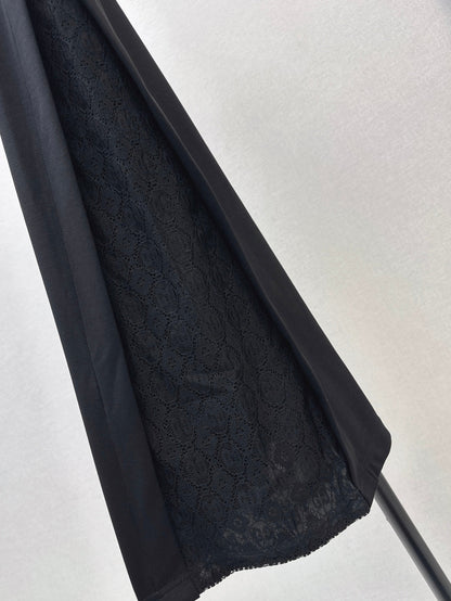D*r 25ss embroidered cotton dress with lace side