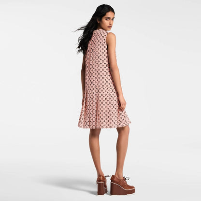 Loui* 25ss washed monogram pleat dress