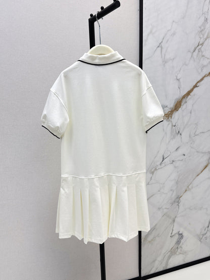 Brune*C 25ss embroidered polo dress