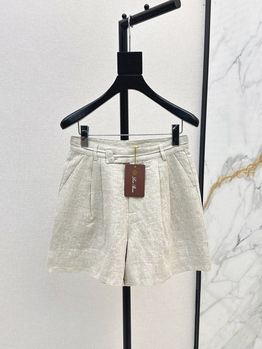 Lor*P 25ss embroidered linen shorts