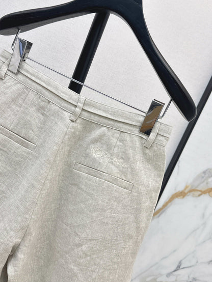 Lor*P 25ss embroidered linen shorts