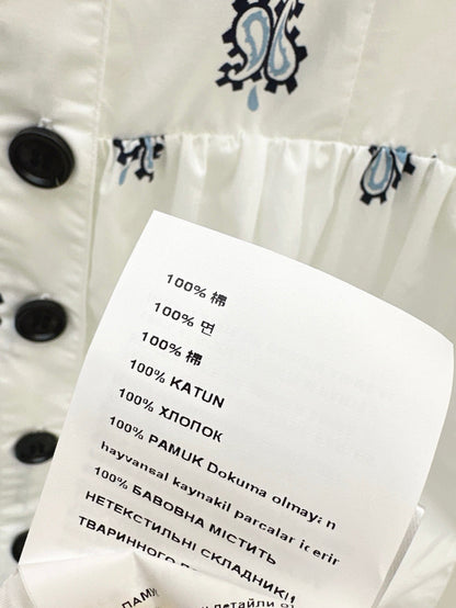 M*u 25ss print slubbed poplin dress