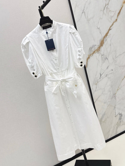 Loui* 25ss puff-sleeve shirt dress
