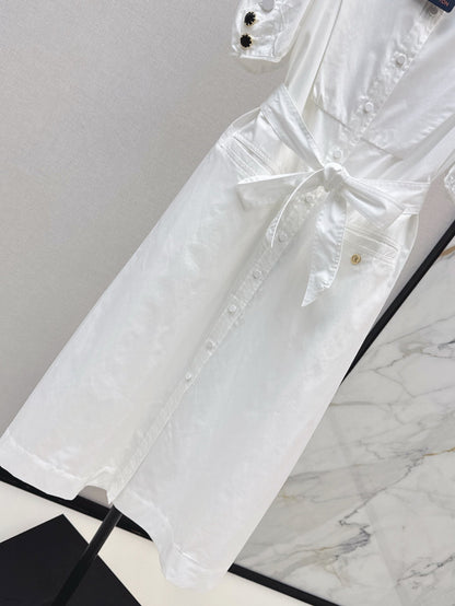 Loui* 25ss puff-sleeve shirt dress