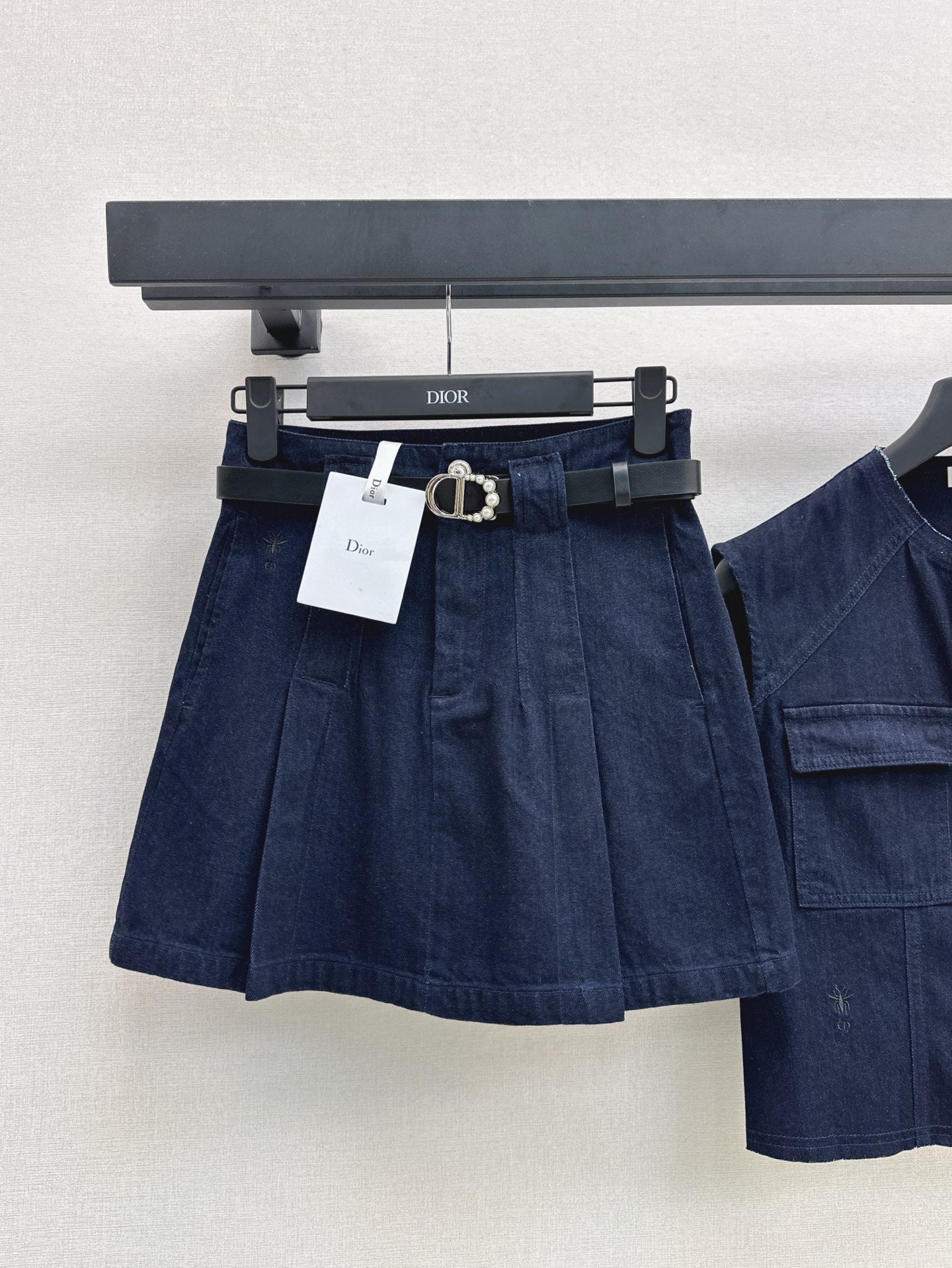 D*r 25ss denim vest and skirt set