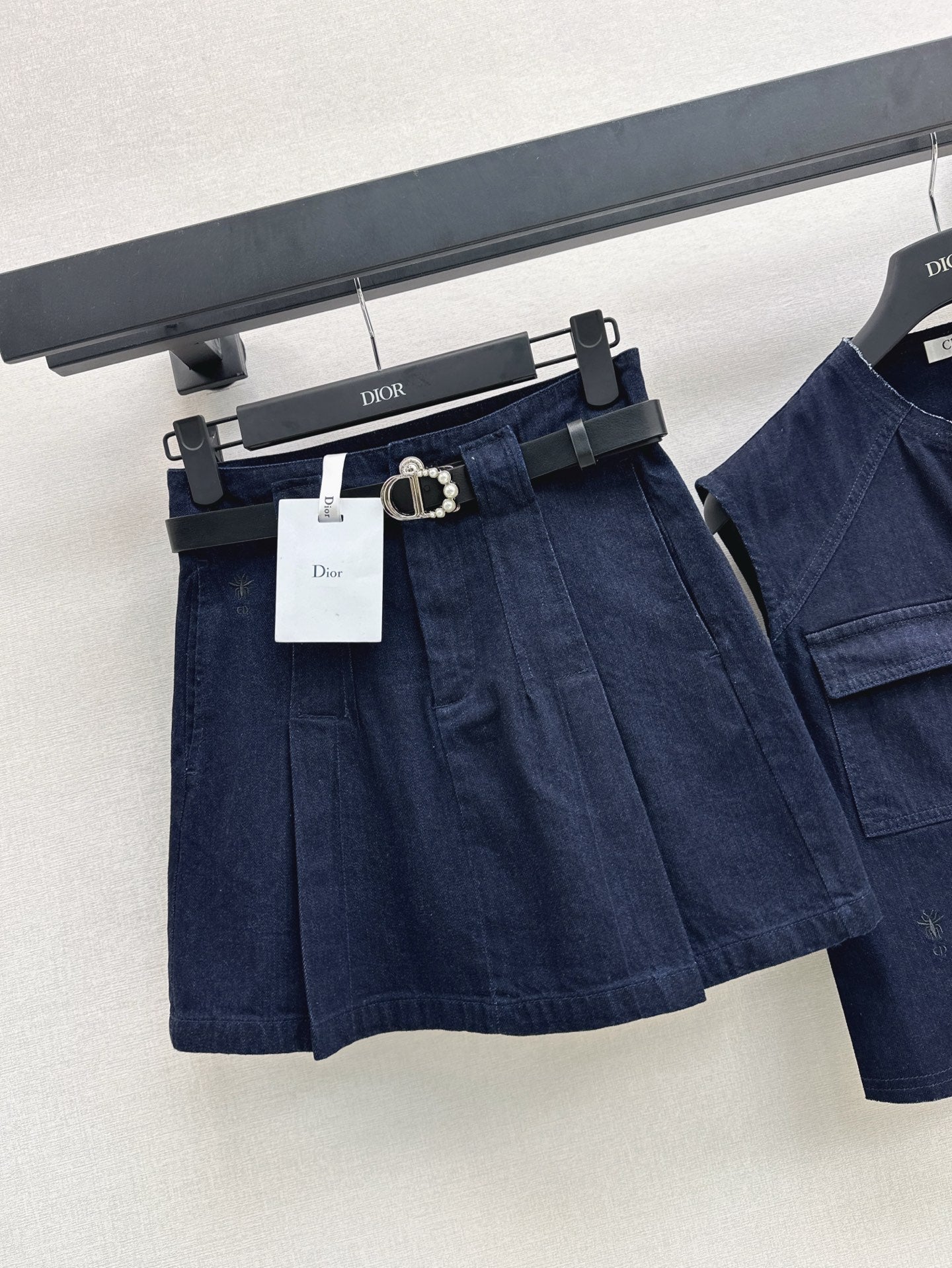 D*r 25ss denim vest and skirt set