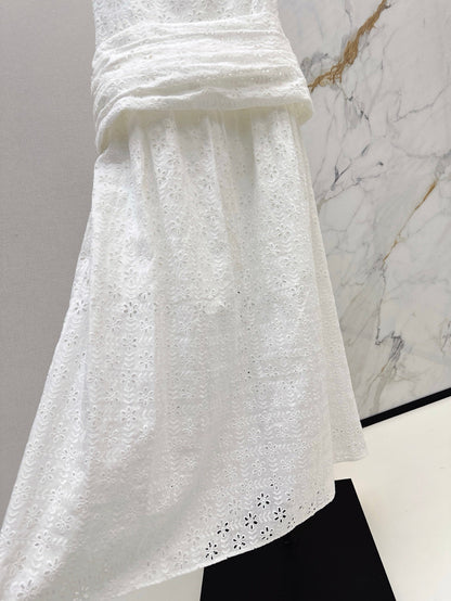 C*nel 25ss embroidered tube top dress