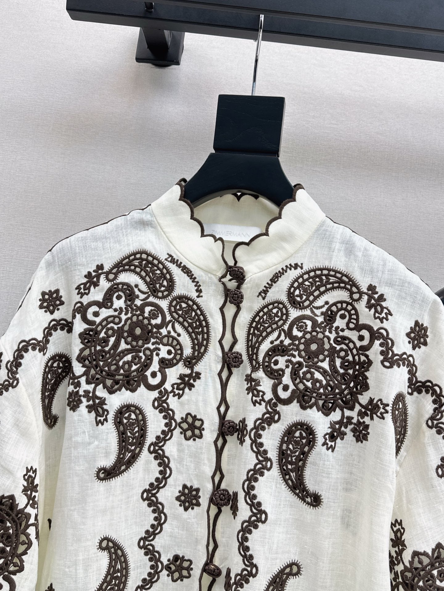 Zim* 25ss floral embroidered shirt and shorts set