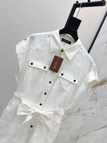 Lor*P 25ss linen cargo jumpsuit