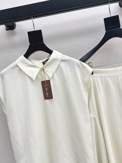Lor*P 25ss sleeveless top and pleated skirt set