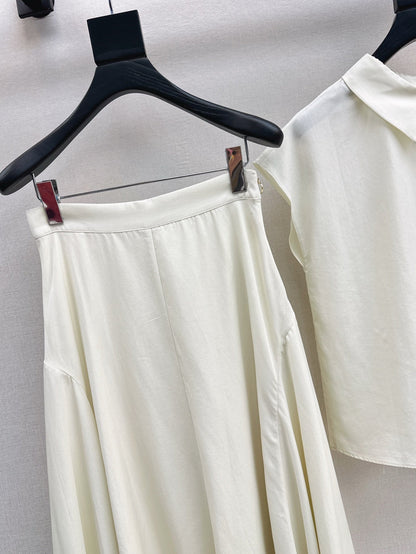 Lor*P 25ss sleeveless top and pleated skirt set