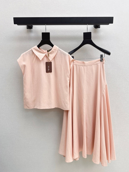 Lor*P 25ss sleeveless top and pleated skirt set