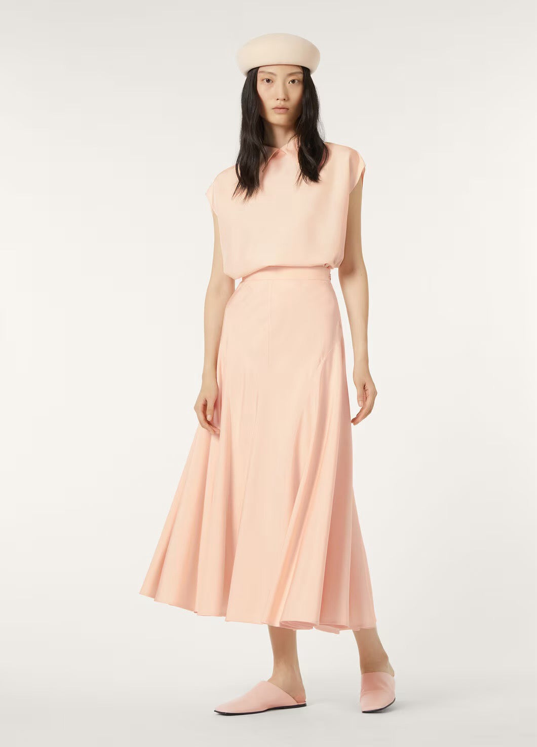 Lor*P 25ss sleeveless top and pleated skirt set