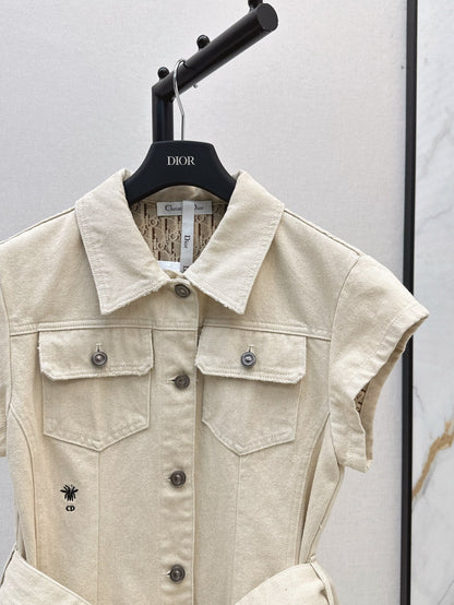 D*r 25ss Oblique interior denim dress