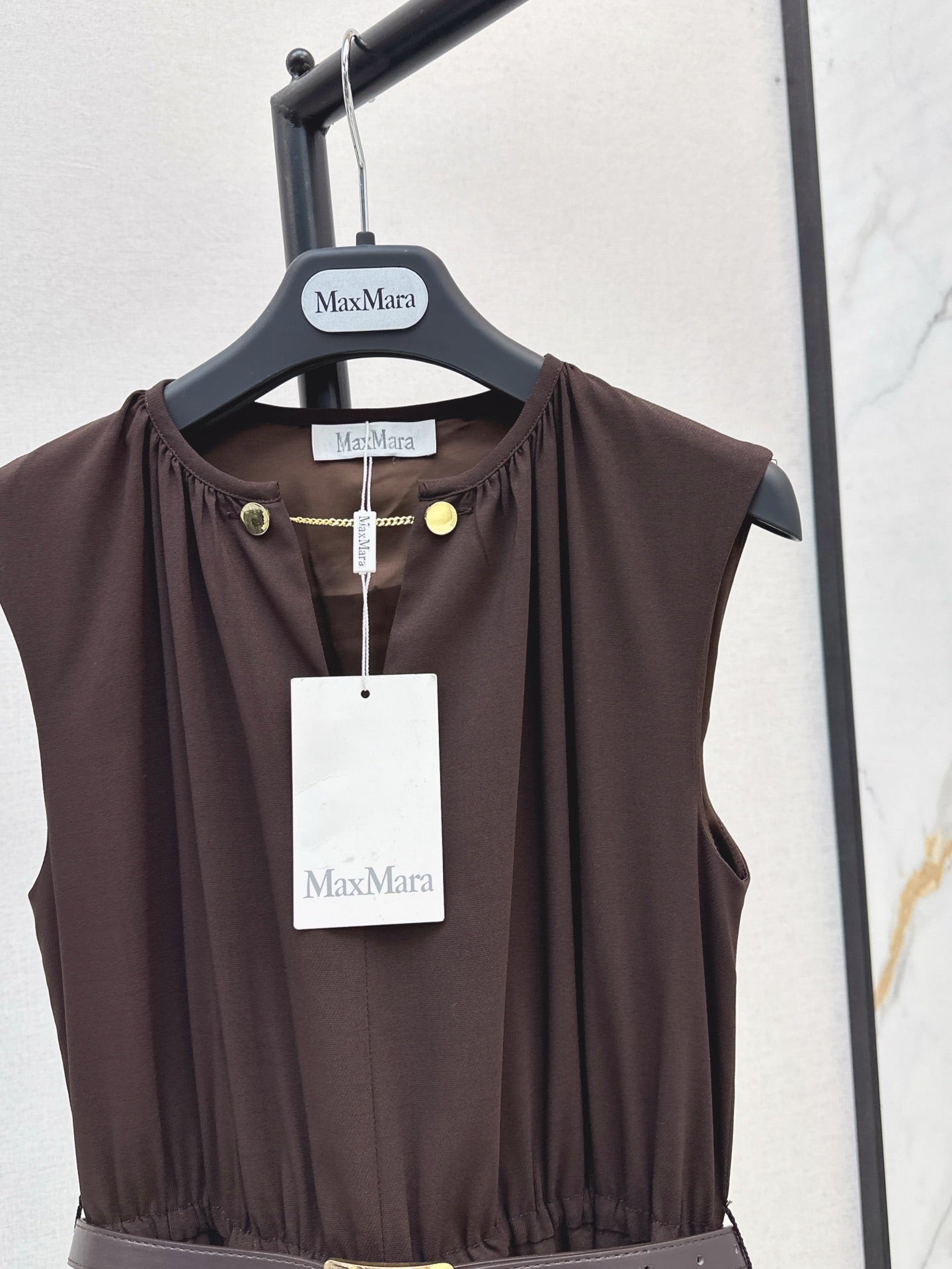MaxM* 25ss long belted dress