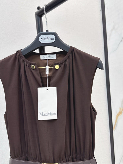 MaxM* 25ss long belted dress