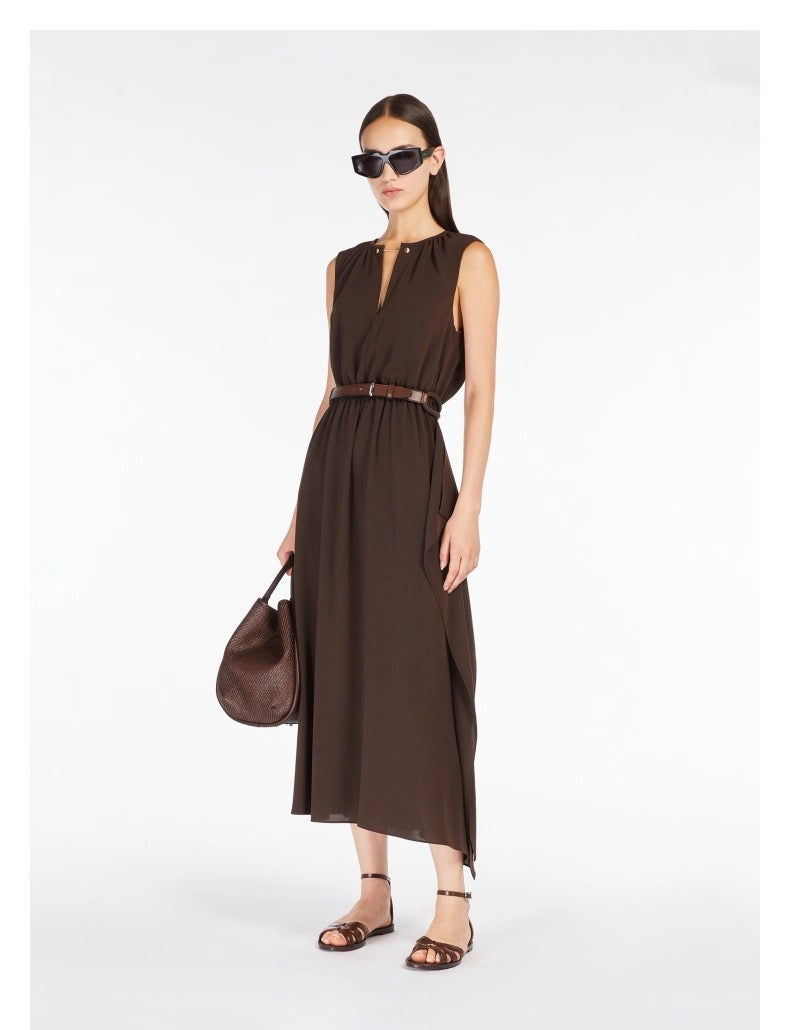 MaxM* 25ss long belted dress
