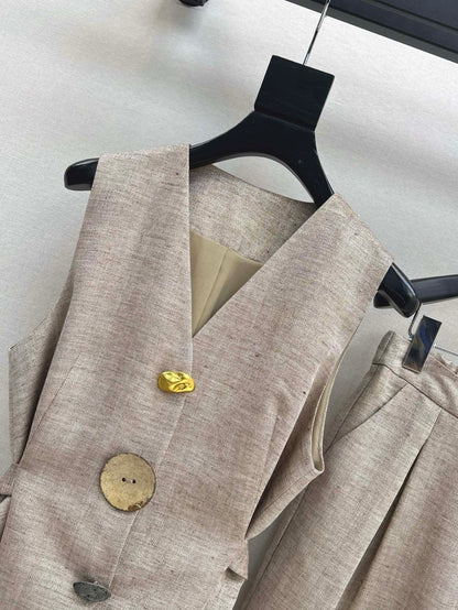 Lor*P 25ss linen vest and pants set