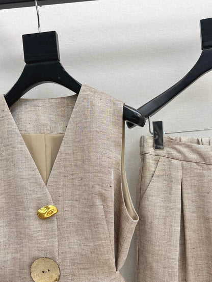 Lor*P 25ss linen vest and pants set