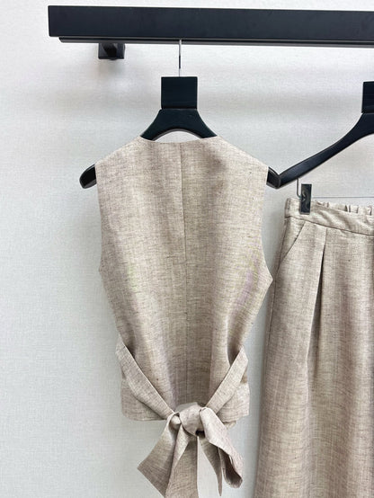 Lor*P 25ss linen vest and pants set
