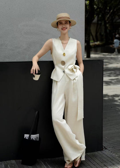 Lor*P 25ss linen vest and pants set