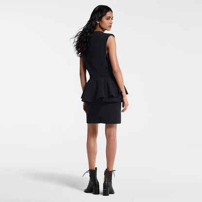 Loui* 25ss zip-up ruffled dress