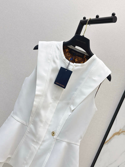 Loui* 25ss poplin ruffled blouse
