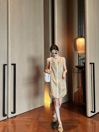 Pra* 25ss re-nylon mini dress