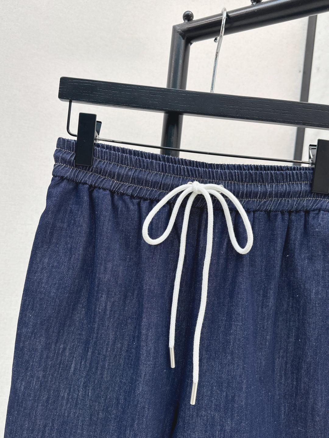 Zim* 25ss tassel trim drawstring flared denim pants