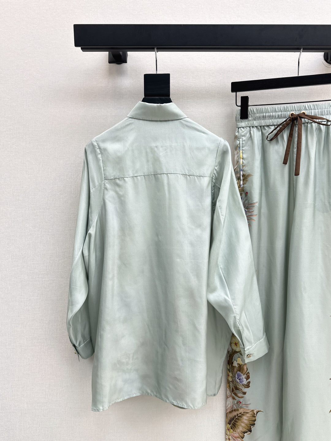 Zim* 25ss printed silk shirt and pants set