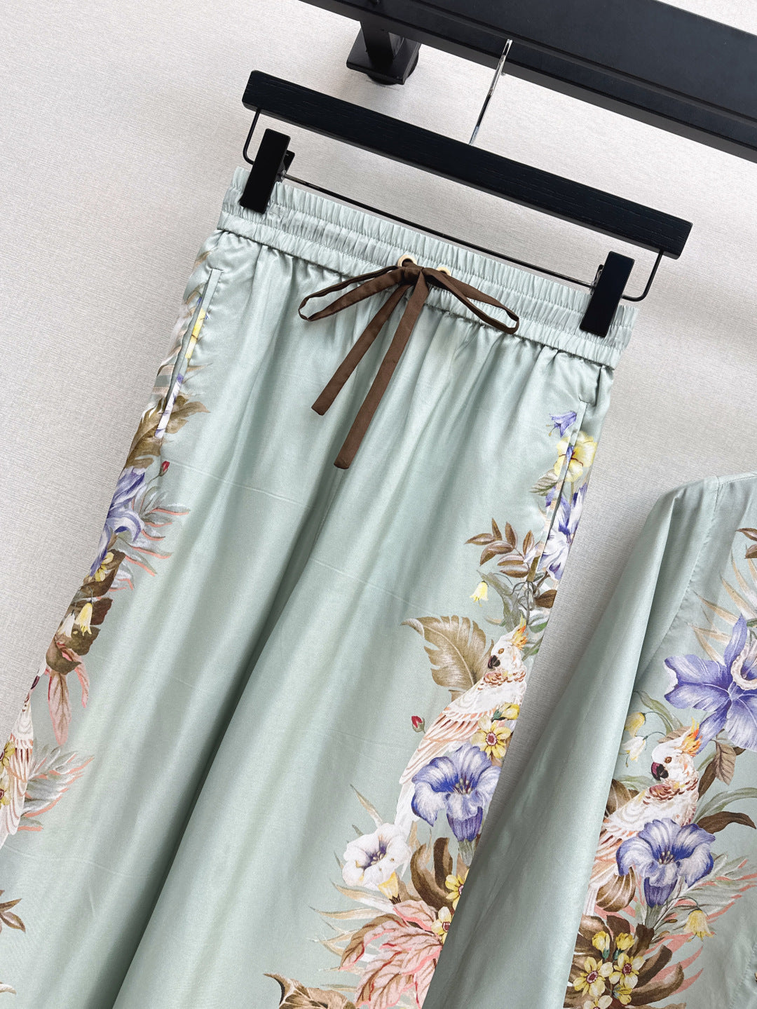 Zim* 25ss printed silk shirt and pants set