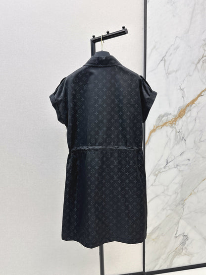 Loui* 25ss monogram drawstring dress