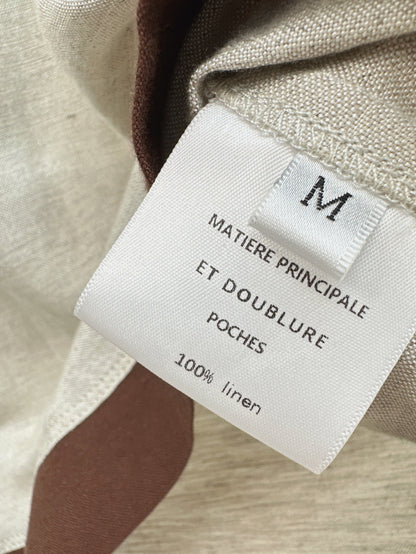 Loe* 25ss color-blocked linen suit