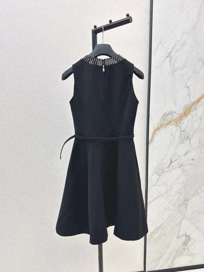 D*r 25ss pearls embroidered belted tunic dress