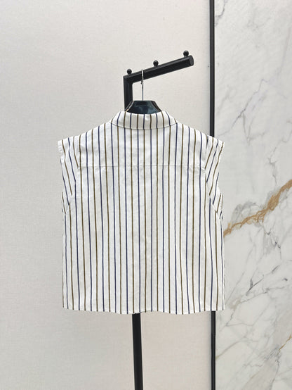 Cel* 25ss striped sleeveless shirt