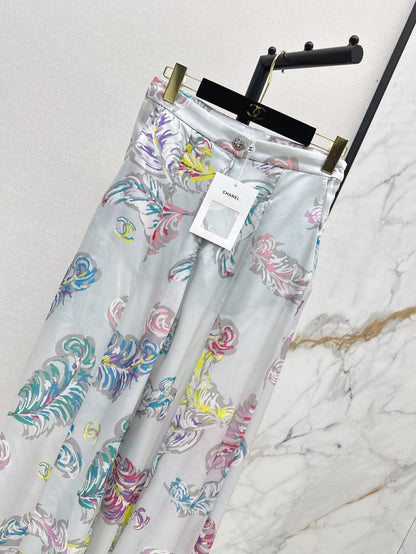C*nel 25ss printed silk pants