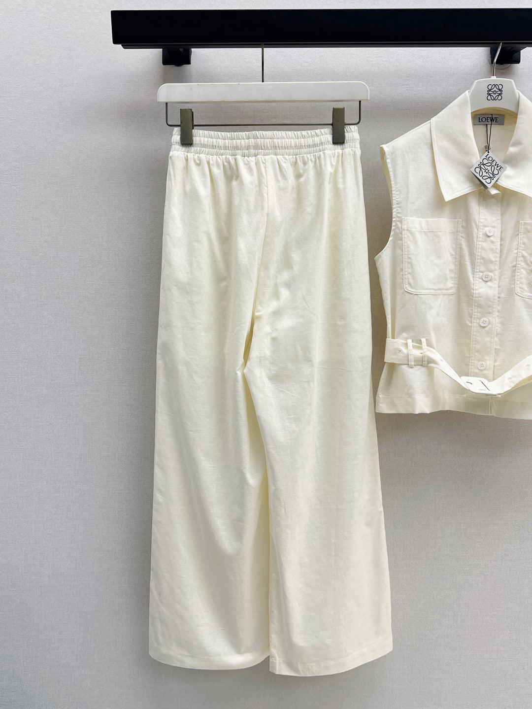 Loe* 25ss embroidered vest and pants set