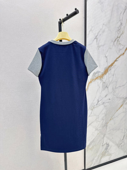 M*u 25ss fake two-pieces set tee dress