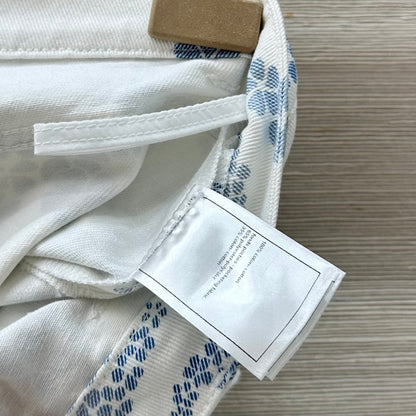 C*nel 25ss pearl chain printed denim shorts