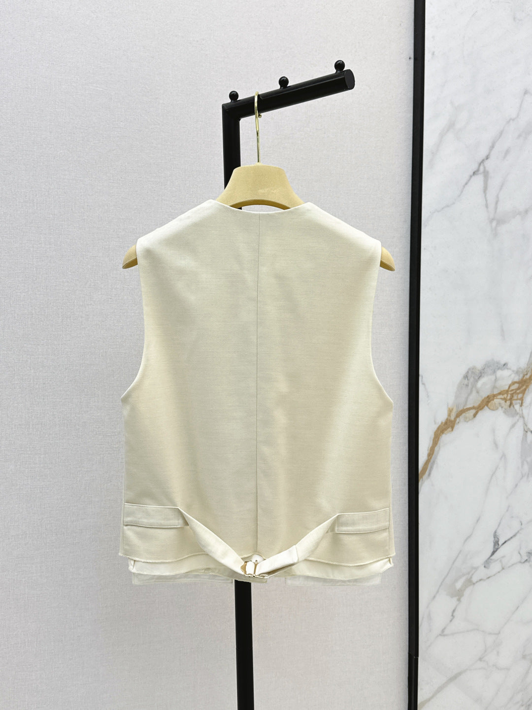 M*u 25ss color-blocked pleated miniskirt