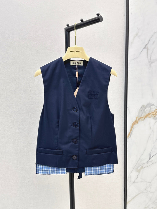 M*u 25ss color-blocked vest