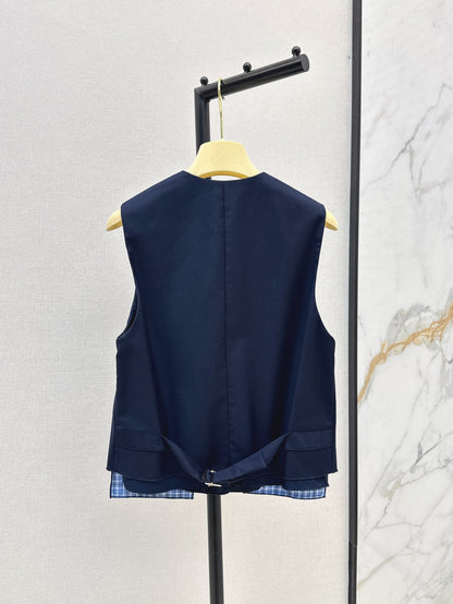 M*u 25ss color-blocked vest