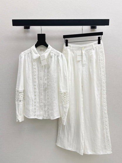 Zim* 25ss embroidered linen pants