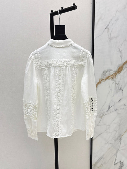 Zim* 25ss embroidered linen shirt